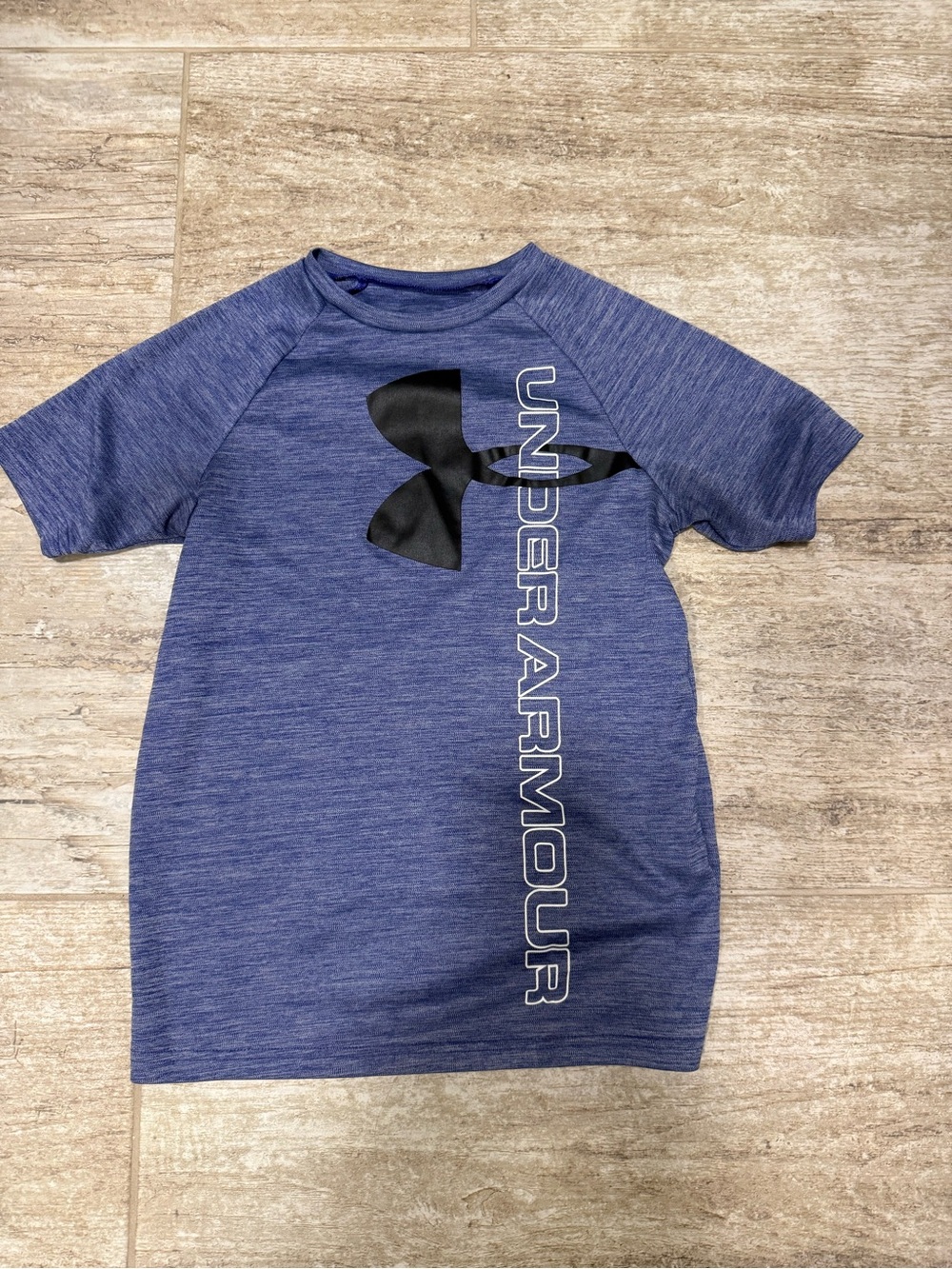 Under Armour Blue Heather Logo Short Sleeve Tee